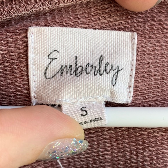 Emberley Mauve Boho Tie Sweatshirt - Picture 3 of 6